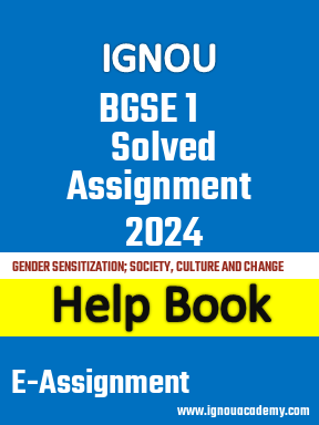 IGNOU BGSE 1 Solved Assignment 2024